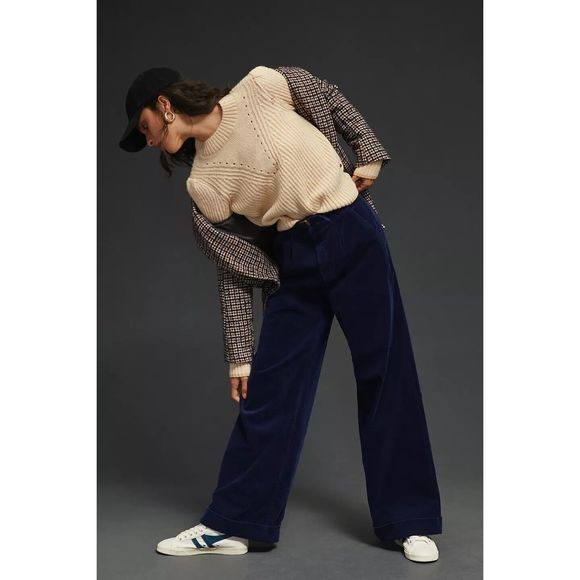 Anthropologie MOTHER The Big-League Prep Cuff Heel Corduroy Pants